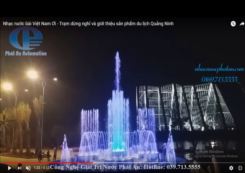 Thiết kế thi công nhạc nước - Khu du lịch Quang Ninh Gate