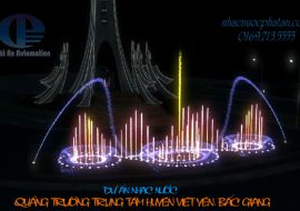 Đài phun nước Quảng Trường Việt Yên Bắc Giang đẹp