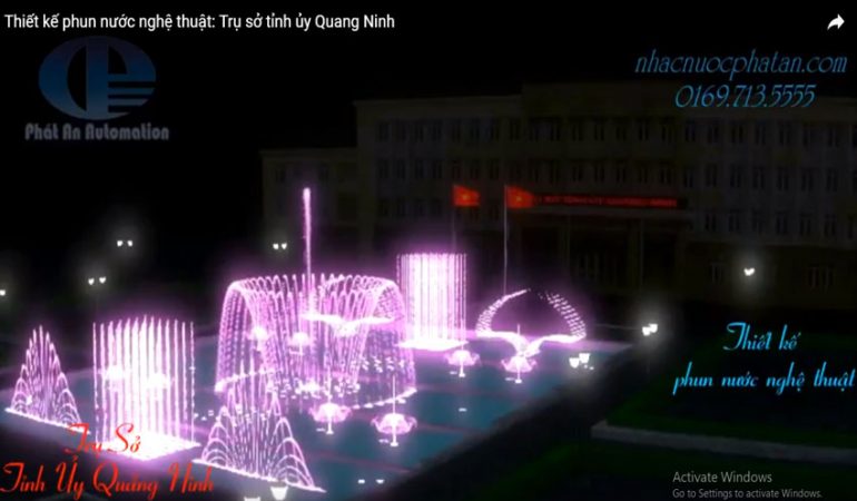 Đài phun nước nghệ thuật trụ sở tỉnh ủy Quảng Ninh